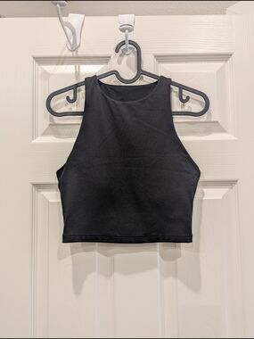 Old Navy Black High-Neck Crop Tank